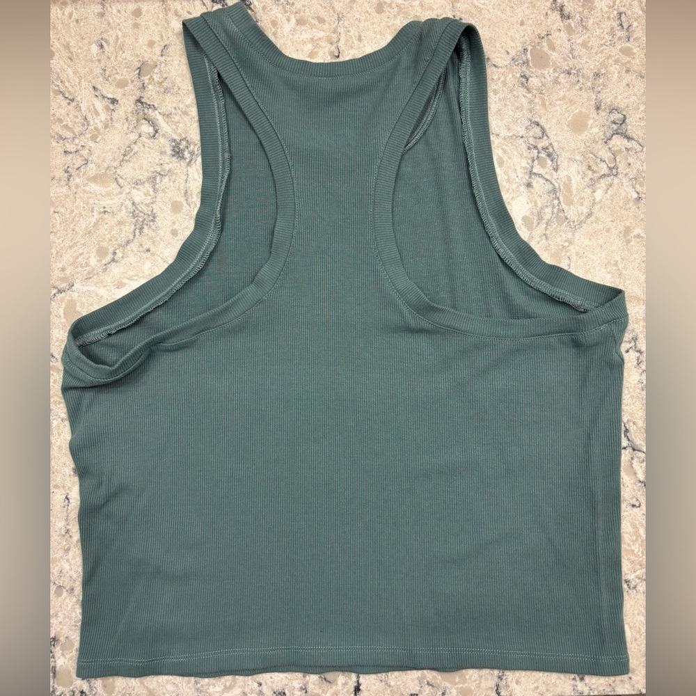 Born Primitive Teal Ribbed Racerback Tank Top - Picture 2 of 4